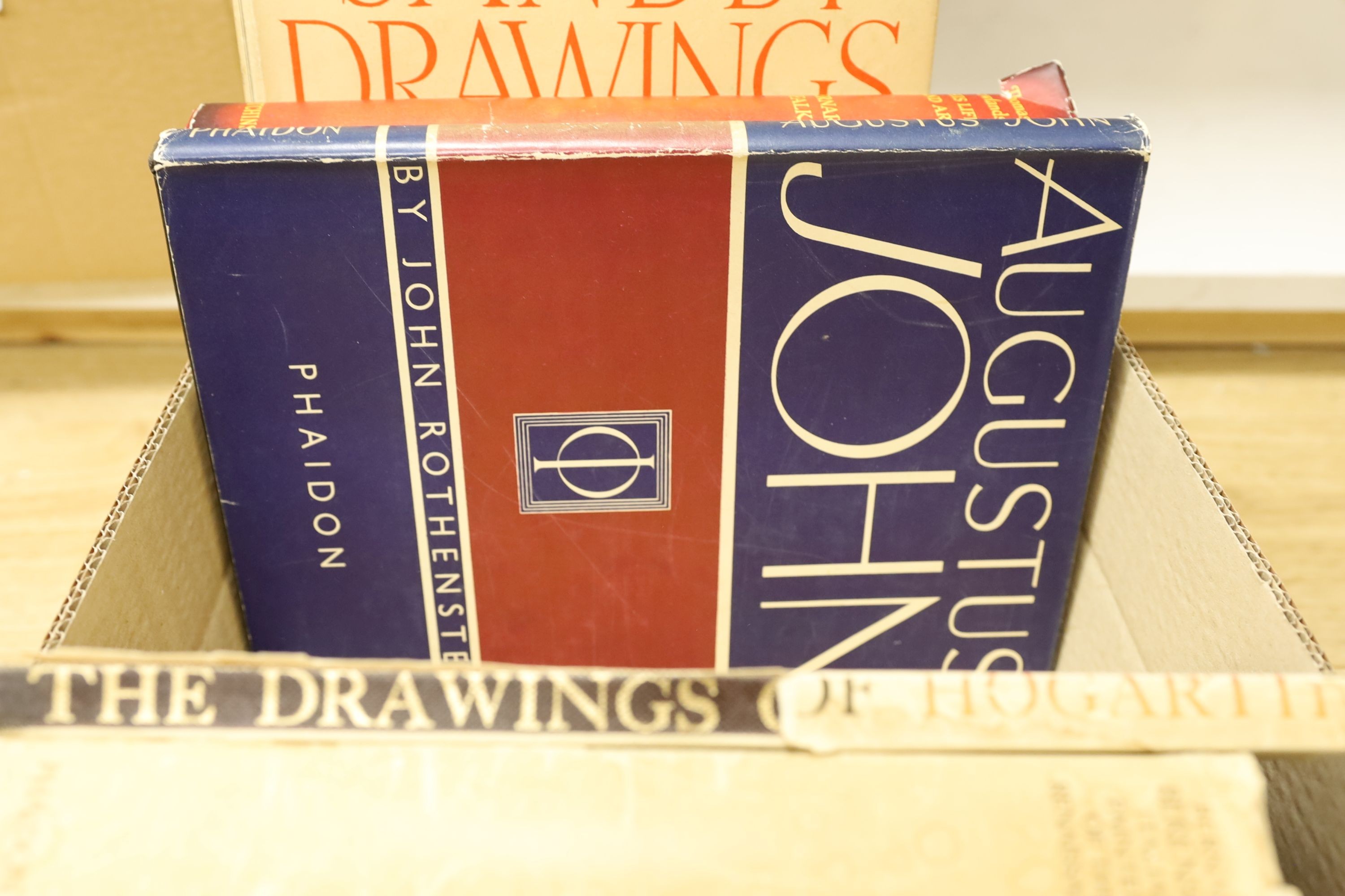 European Art - 13 works:- Oppe, A.P - The Drawings of Paul and Thomas Sandby….at Windsor Castle, 1947; Falk, Bernard - Thomas Rowlandson. His Lif and Work, [1949]; Rothenstein, John - Augustus John, 1946; Oppe, A.P - The